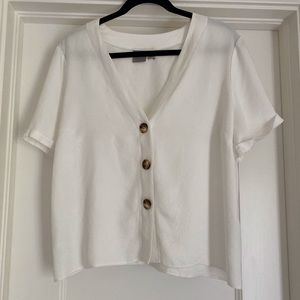 asos white button-up blouse
